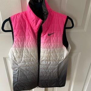 Womens sm/med reversible Nike pink/white/black ombré vest